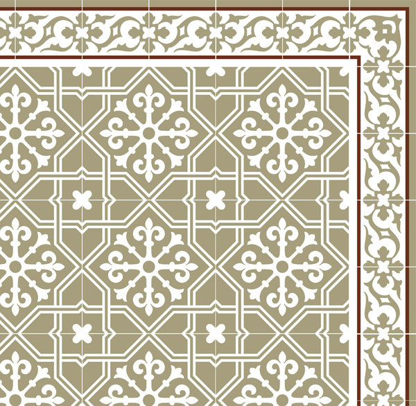 FREE SHIPPING Tiles Pattern Decorative PVC vinyl mat linoleum rug- light green - 604