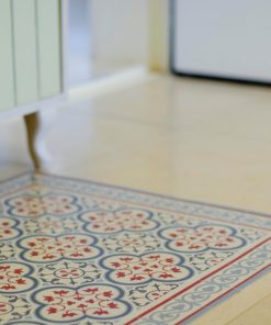 PVC vinyl mat Tiles Pattern Decorative  linoleum rug PVC Rug, Bordeaux And Blue 177 FREE Shipping