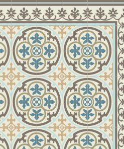 SALE  PVC vinyl mat Tiles Pattern Decorative  linoleum rug Blue And Gray 104 ,FREE Shipping