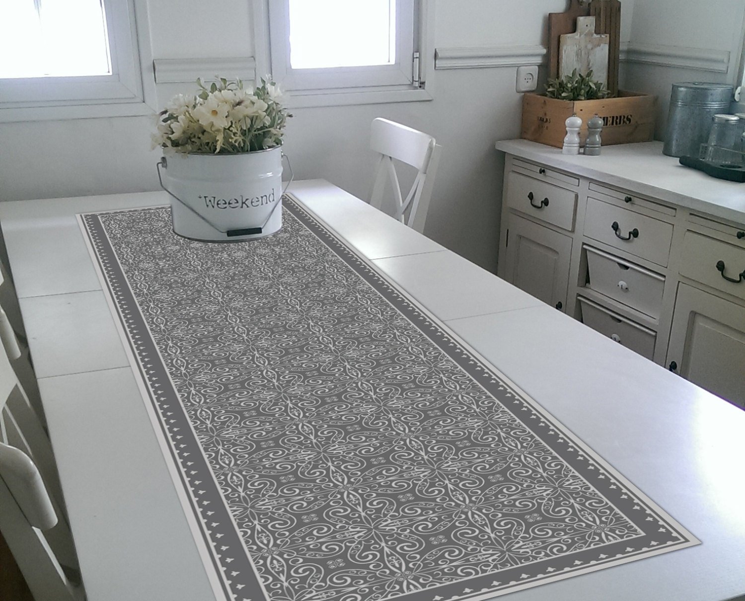Gray Table Runners