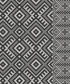 PVC vinyl mat linoleum rug Free Shipping Mix Tiles Pattern 313 – black &  white –